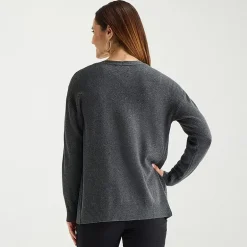 Liz Claiborne Womens Long Sleeve Open Front Cardigan