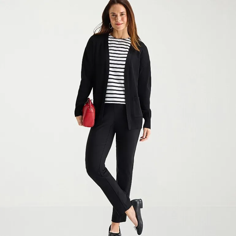 Liz Claiborne Womens Long Sleeve Open Front Cardigan