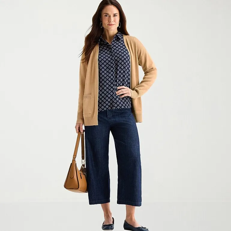 Liz Claiborne Womens Long Sleeve Open Front Cardigan