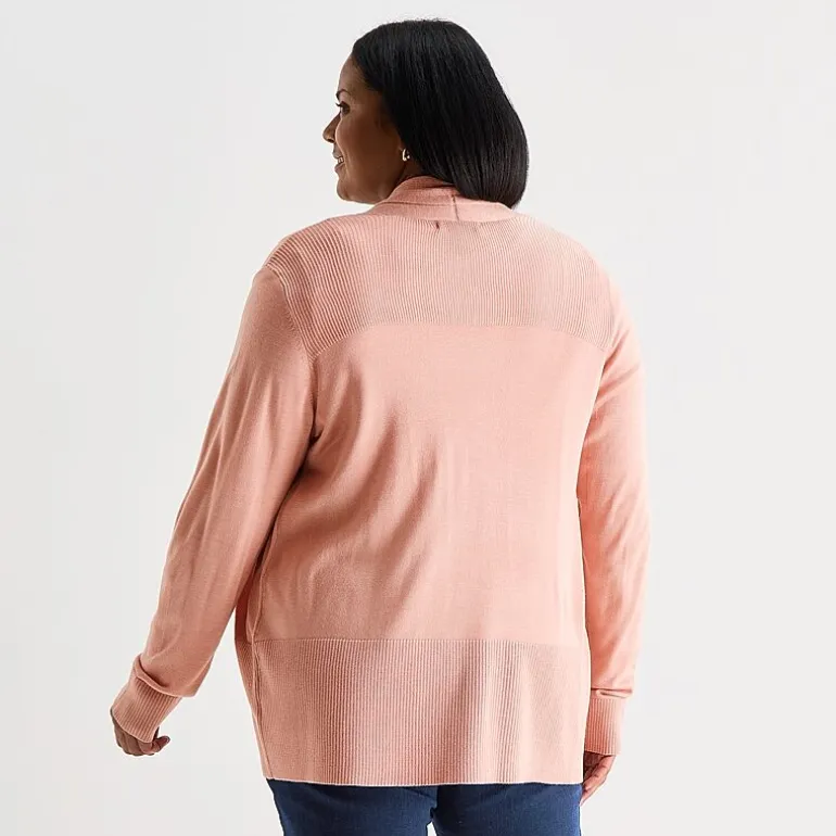 Liz Claiborne Womens Long Sleeve Layered Sweater Plus
