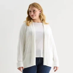 Liz Claiborne Womens Long Sleeve Layered Sweater Plus
