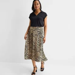 Liz Claiborne Womens Midi A-Line Skirt