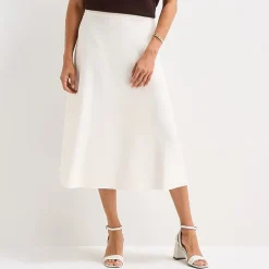 Liz Claiborne Womens Midi Sweater Flared Skirt