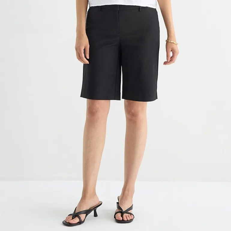 Liz Claiborne Womens 11" Mid Rise Bermuda Short