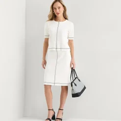 Liz Claiborne Womens Mid Rise Sweater A-Line Skirt