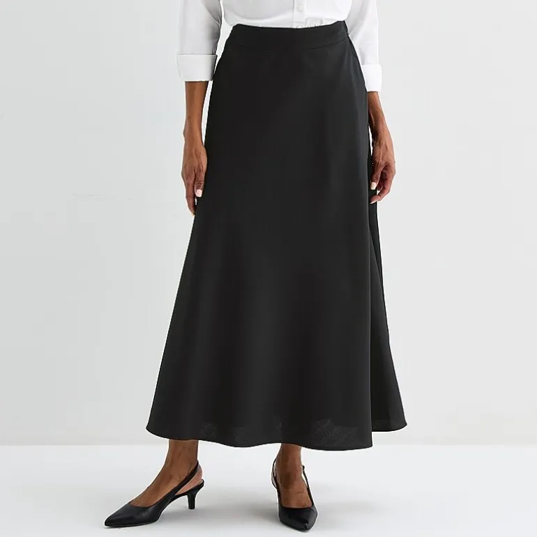 Liz Claiborne Womens Mid Rise Long A-Line Skirt