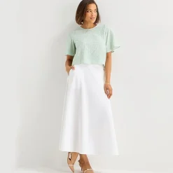 Liz Claiborne Womens Mid Rise Long A-Line Skirt