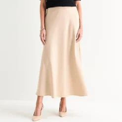 Liz Claiborne Womens Mid Rise Long A-Line Skirt