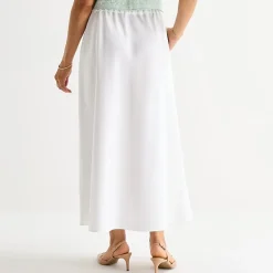 Liz Claiborne Womens Mid Rise Long A-Line Skirt