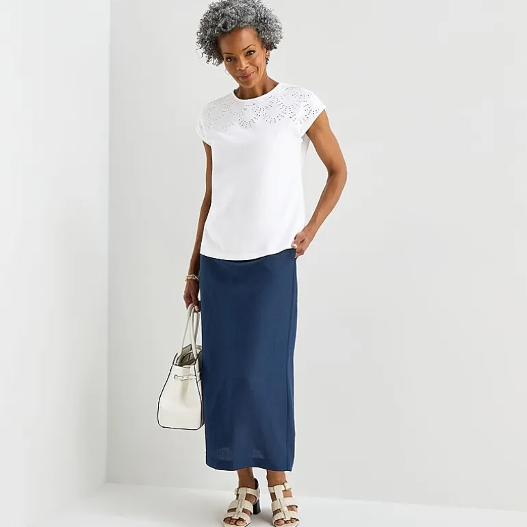 Liz Claiborne Womens Mid Rise Maxi Skirt