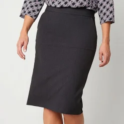Liz Claiborne Womens Mid Rise Pencil Skirt