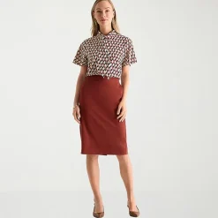 Liz Claiborne Womens Mid Rise Pencil Skirt