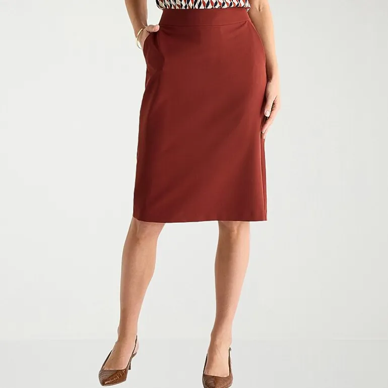 Liz Claiborne Womens Mid Rise Pencil Skirt