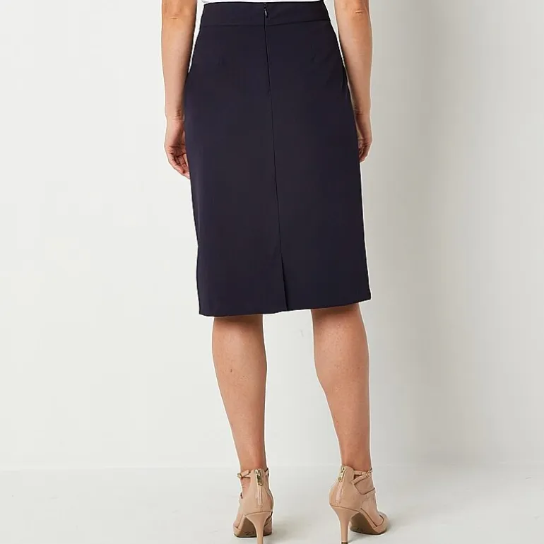 Liz Claiborne Womens Mid Rise Pencil Skirt