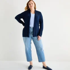 Liz Claiborne Womens - Plus High Rise Cropped Jean