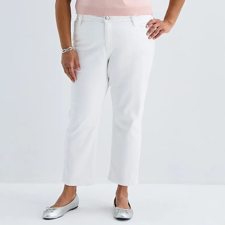 Liz Claiborne Womens - Plus High Rise Cropped Jean