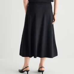 Liz Claiborne Womens Plus Midi Sweater Flared Skirt