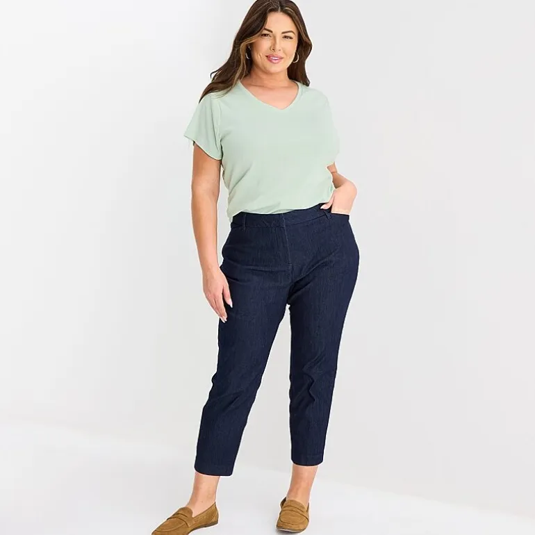 Liz Claiborne Womens Plus V Neck Short Sleeve T-Shirt