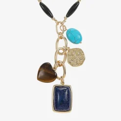 Liz Claiborne Womens Reconstituted Multi Color 28 Inch Pendant Necklace