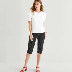 Liz Claiborne Womens Round Neck Short Sleeve Blouse