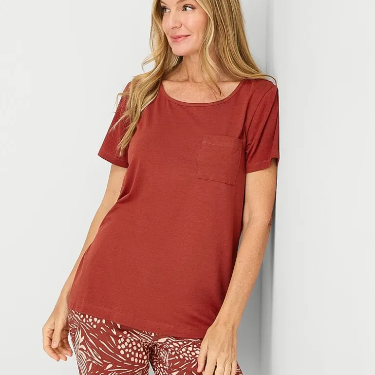 Liz Claiborne Womens Short Sleeve 2-pc. Pajama Set