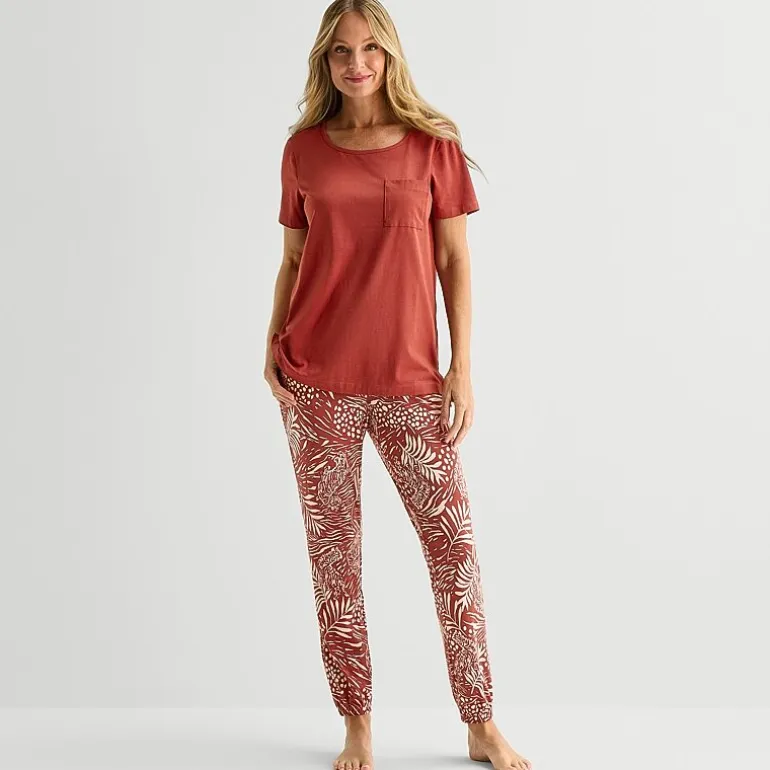 Liz Claiborne Womens Short Sleeve 2-pc. Pajama Set