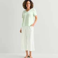 Liz Claiborne Womens Short Sleeve 2-pc. Pajama Set