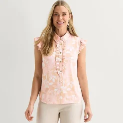 Liz Claiborne Womens Sleeveless Blouse
