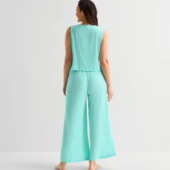 Liz Claiborne Womens Sleeveless 2-pc. Pajama Set