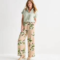 Liz Claiborne Womens Straight Mid Rise Pull-On Pant