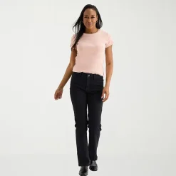 Liz Claiborne Womens Tall Crew Neck Short Sleeve T-Shirt
