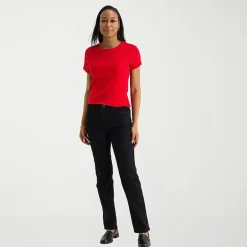 Liz Claiborne Womens Tall Crew Neck Short Sleeve T-Shirt