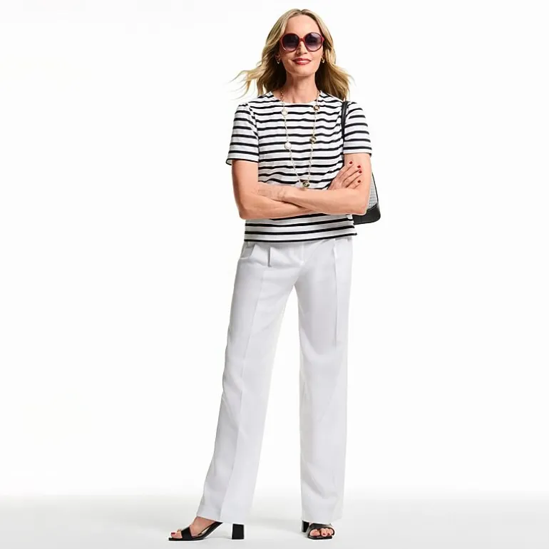 Liz Claiborne Womens Tall Crew Neck Short Sleeve T-Shirt