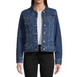 Liz Claiborne Womens Tall Denim Midweight Jacket