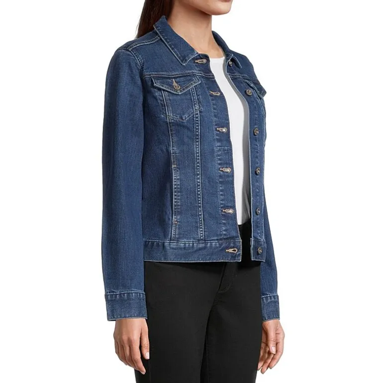Liz Claiborne Womens Tall Denim Midweight Jacket