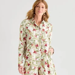 Liz Claiborne Womens Tall Long Sleeve Blouse