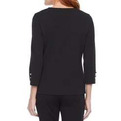 Liz Claiborne Womens Tall Short Sleeve Regular Fit Henley Shirt
