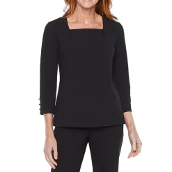 Liz Claiborne Womens Tall Short Sleeve Regular Fit Henley Shirt
