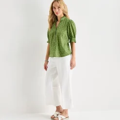 Liz Claiborne Womens Tall Short Sleeve Blouse