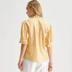 Liz Claiborne Womens Tall Short Sleeve Blouse