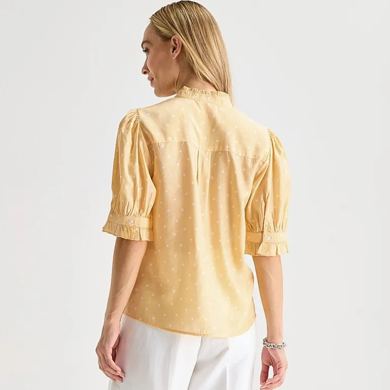 Liz Claiborne Womens Tall Short Sleeve Blouse