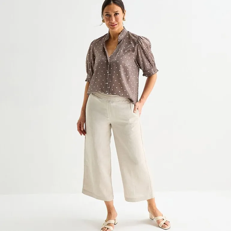 Liz Claiborne Womens Tall Short Sleeve Blouse