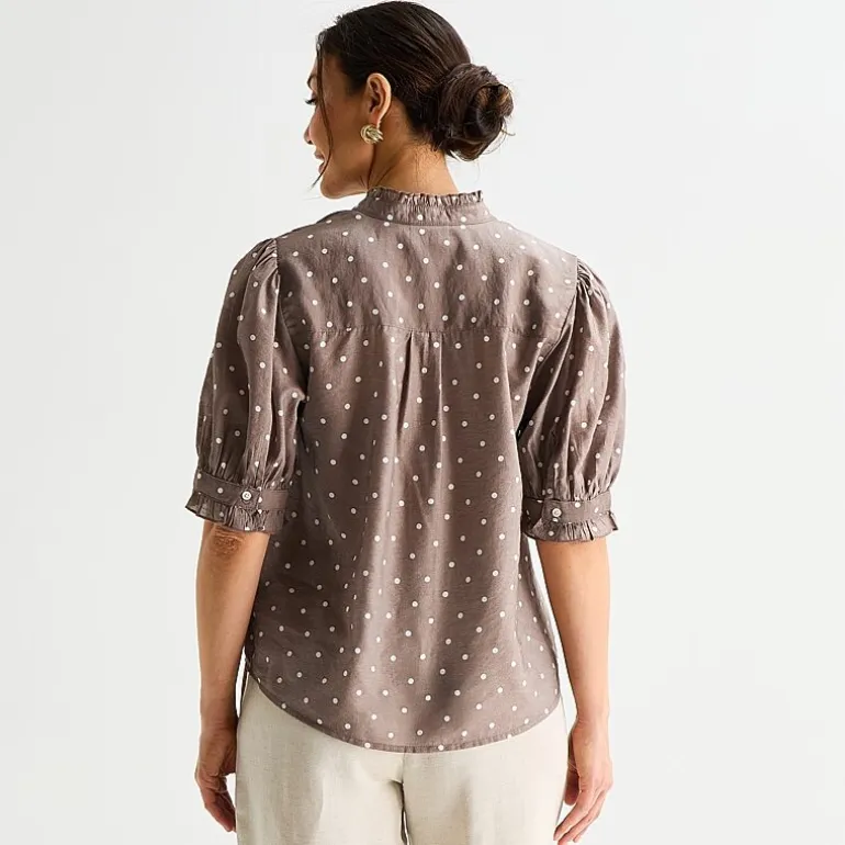 Liz Claiborne Womens Tall Short Sleeve Blouse