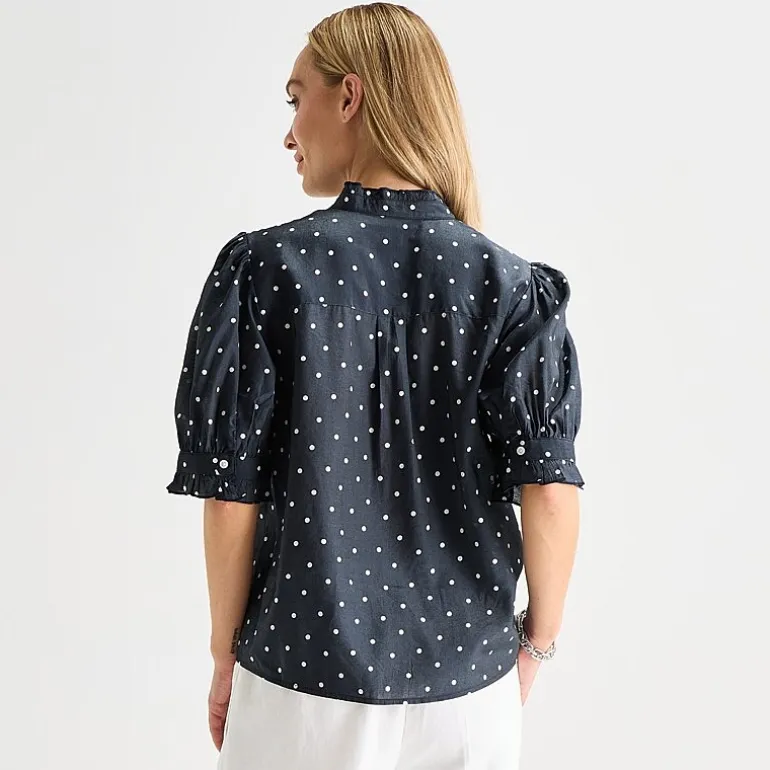 Liz Claiborne Womens Tall Short Sleeve Blouse