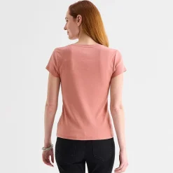 Liz Claiborne Womens Tall V Neck Short Sleeve T-Shirt