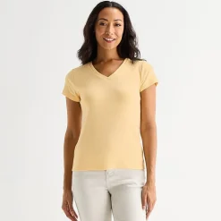Liz Claiborne Womens Tall V Neck Short Sleeve T-Shirt