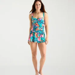 Liz Claiborne Womens Tropical Floral Swim Dress
