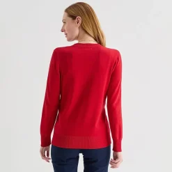 Liz Claiborne Womens V Neck Long Sleeve Button Cardigan