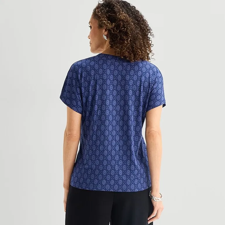 Liz Claiborne Womens V Neck Short Sleeve T-Shirt