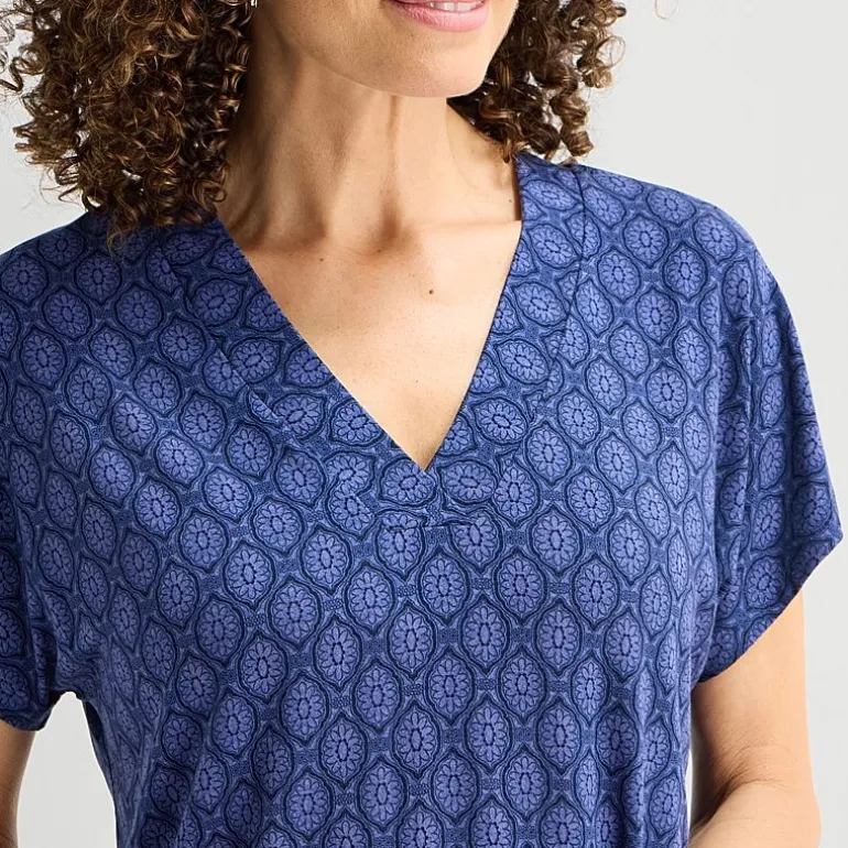 Liz Claiborne Womens V Neck Short Sleeve T-Shirt